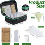 Seed Storage Box, Portable Seed Saving Box, Sturdy Seed Organizer Kit Seed Envelopes Funnel Label, Seed Container for Flower Plants Vegetable Seed, L-120 Slots