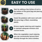 SunVara Potato Grow Bags 10 Gallon Grow Bags 5 Pack