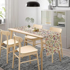 Spring Floral Table Runner, Boho Floral Pattern Natural Plant Table Decoration for Home Kitchen Restaurant Holiday Party,13in（33cm） W * 90in（229cm） L