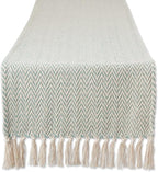 DII Woven Basic Tabletop Collection Chevron Table Runner, 15x108, Jadeite