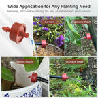 60PCS 2 GPH Pressure Compensating Drip Irrigation Spot Watering Drippers/Emitters, Self-Cleaning Constant Flow Drip Irrigation Emitters Heads Irrigation Drippers Parts for Drip Irrigation System