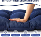 IPYNBAP Outdoor Bench Cushion, 59x18x5 Inch, Waterproof Bench Cushion for Outdoor/Indoor Furniture, Tufted Patio Bench Seat Cushion, Fade Resistant Outdoor Cushions for Porch Swing Couch, Navy Blue