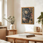AKWISH Framed 3D Textured Vintage Wall Art - Dark Academia Bumble Bee Hand Drawn Sandstone Paintings with Botanical Florals, Aesthetic Wall Decor for Living Room Bedroom Home 12x16 inch