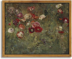 InSimSea Framed Wall Art - Floral Scenic Oil Painting Canvas Prints, Rustic Decor for Bedroom, Bathroom and Office - 8x10in/20x25cm