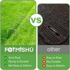 FOTMISHU Landscape Staples 6 Inch 20Pcs Garden Stakes, Galvanized Lawn Pins Spray Coating Yard Ground Spikes, U-Type Staples for Weed Barrier Anchoring Outdoor Tents Hoses
