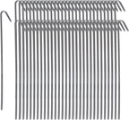 Pinnacle Mercantile 60 Pack Tent Stakes Metal Garden Edging Fence Hooks Pegs Christmas Decoration Stakes Made USA 9 inches Long