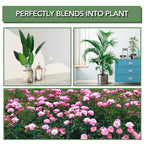 12 Pack 16 Inch Metal Plant Support Stakes for Outdoor Plants and Flowers