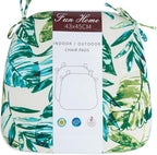 Outdoor Chair Cushions Set of 2,Patio Seat Cushion 17"x16"x2",U-Shaped Dining Chair Cushion 17 by 16 Inch,Water Resistant,Fade-Resistant Chair Pads for Kitchen Garden Furniture(Palm Leaf)