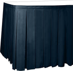 Ultimate Textile Pleat Polyester Fabric Table Skirt - Machine Washable Flame Resistant with Clips for Events, Weddings & Trade Shows, Cut & Sewn in Paterson, NJ - Wedgewood, 21' Box Pleat