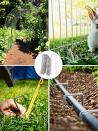 GROWNEER 100 Packs 12 Inches Landscape Staples Heavy Duty 11 Gauge Galvanized Steel Garden Stakes Staples Securing Pegs for Securing Weed Fabric Landscape Fabric Netting Ground Sheets and Fleece
