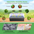 120-Cell Self-Watering Seed Starter Tray with Grow Light, 1–24H Timer, Humidity Dome, Soil pH Meter, Gloves, Seedling Tools – Indoor Seed Starting Kit for Plant Germination, Herbs, Vegetables, Flowers