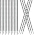 Gisafai 24 Pcs 16 Inch Giant Skeleton Accessories Heavy Duty Ground Anchors Steel Plant Support Garden Stake Halloween Inflatable Outdoor Decorations Ground Stake for Concrete Timber Garden Tent