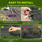 4ft x 300ft Weed Barrier Landscape Fabric, 3.2oz Heavy Duty Woven Fabric