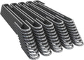 Vodaland Rebar Stakes J Hook Extra Heavy Duty 1/4 inch Coated Steel Ground Anchors with Chisel Point End (100)