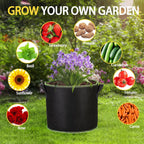 2-Pack 50 Gallon Plant Grow Bags, Thickened Nonwoven Fabric Pots with Handles,Durable Garden Planters Aeration Gardening Container to for Plants, Vegetables, and Flowers