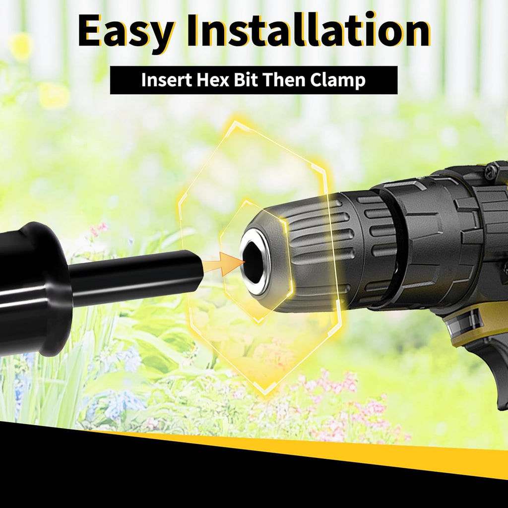 4"x32"Auger Drill Bit for Planting,Heavy-Duty Garden Auger Spiral Drill Bit with Dual Sharp Blades,Bulb Planter Tool & Plant Hole Digger,Planting Auger for Cordless Drill,Tulip Planter Bit