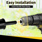 4"x32"Auger Drill Bit for Planting,Heavy-Duty Garden Auger Spiral Drill Bit with Dual Sharp Blades,Bulb Planter Tool & Plant Hole Digger,Planting Auger for Cordless Drill,Tulip Planter Bit