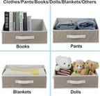 6 Pack Closet Storage Bins for Shelves, Shelf Baskets for Organization,Closet Organizers and Storage,Trapezoid Storage Bin Closet Shelf Organizer for Clothes,Toys,Towel,Book,Baby Clothing (6PC-Coffee)