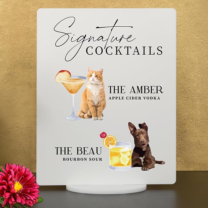 Pet Signature Drink Wedding Signs