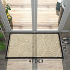 Yimobra Front Door Mat Outdoor Indoor, 47x32 Inch Beige All-Season Waterproof Welcome Mat, Non-Slip