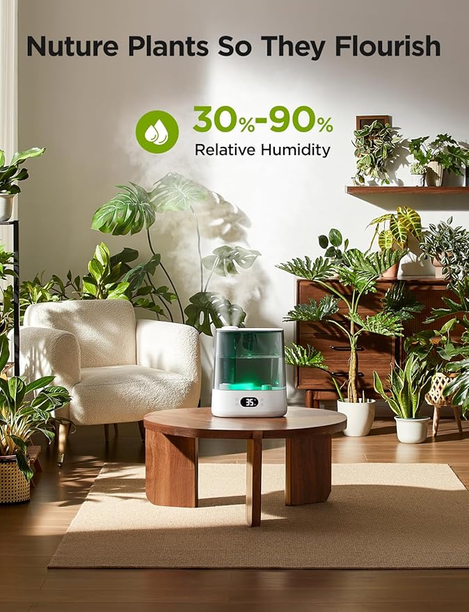 GoveeLife Smart Humidifiers for Bedroom, 6L Cool Mist Top Fill for Large Room, Humidity Sensor, Auto Mode, Schedule, 60H Quiet Runtime, WiFi Humidifier Essence Diffuser for Baby Plant, Work with Alexa