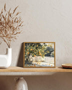InSimSea Framed Canvas Wall Art Vintage Decor, Orange Trees Art Kitchen Decor Aesthetic, Classic Rustic Farmhouse Wall Decoration for Bedroom Living Room Bathroom Gallery, 8"x10"