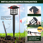 GIGALUMI Solar Garden Lights, 12-Pack – Waterproof Outdoor LED Stake Lights