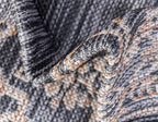 Unique Loom Outdoor Traditional Collection Area Rug - Antique (6' 1" x 9' Rectangle, Charcoal Gray/ Natural)