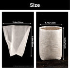 Nursery Grow Bags, 100 PCS Non-Woven Plants Grow Bags 7.8"x8.6", Solid Seed Starter Bags Fabric Seedling Pots Plants Pouch Home Garden Supply