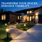 DOESLAG 12 Pack Solar Lights Outdoor, Modern Solar Pathway Lights Outdoor, Waterproof Auto On/Off Garden Lights for Yard, Landscape Path, Walkway, Driveway Decor (3000K Warm White)