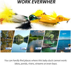 Duck Lures for Bass Fishing, Realistic Topwater Baby Duckling Baits Floating Artificial Hard Swimbaits for Pike Musky Catfish Freshwater Saltwater Fishing, 4.8 inch