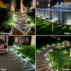 DenicMic Solar Lights Outdoor Waterproof 10 Pack Pathway Lights Cool White