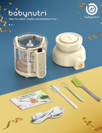 Auto Baby Food Maker, Glass Baby Food Mills, Baby Blender & Steamer and Puree Maker with Auto Cooking, Easy Cleaning, Dishwasher Safe, Cook at Home, Touch Screen Control