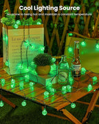 Brightown Solar String Lights Outdoor 120 LED 72 Ft Total, Solar Powered Patio Lights with 8 Lighting Mode for Garden Yard Porch Wedding Party Decor (Green)