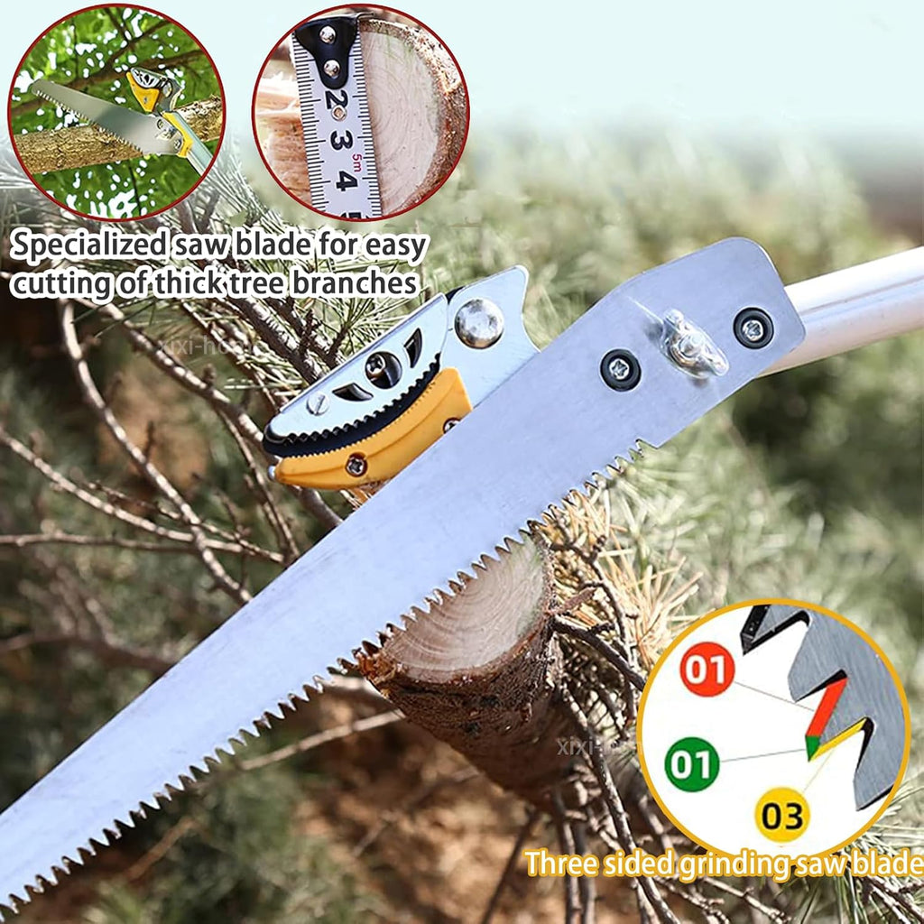 xixi-home 4.2-7.2 Ft Extendable Tree Pruner,Lightweight Tree Trimmers Cut and Hold Pruners,Long Reach Pole Saw Pruning Shears and Hold Branches Bypass Lopper Telescoping Fruit Picker