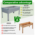 DIIYIV Galvanized Raised Garden Bed with Legs,2PCS 48×24×30in Elevated Planter Box for Backyard,Outdoor Garden, Patio, Balcony, 350lb Capacity,Silver