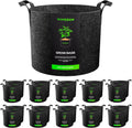 VIVOSUN 20-Pack 10 Gallon Grow Bags, Heavy Duty Thickened Nonwoven Fabric Pots with Handles for Flowers Fruits and Vegetables Black