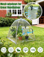 2 Pack Plant Covers Freeze Protection, Winter Plant Covers with Stakes, Clear Outdoor Garden Frost Cover, Portable Plant Flowers Mini Greenhouse Cover for Outdoor & Indoor Use