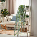 Artificial Hanging Plant 2 Pcs Faux Plant Ivy Vine Faux Eucalyptus Vines Fake Potted Greenery for Wall Living Room Home Shelf Office Bathroom Outdoor Indoor Decor (Type 5)
