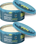 Cliganic Natural Mosquito Repellent Candle (Large 22oz, Pack of 2) | Citronella, DEET Free, Essential Oil Infused for Outdoor, Camping | Burns 40 Hours