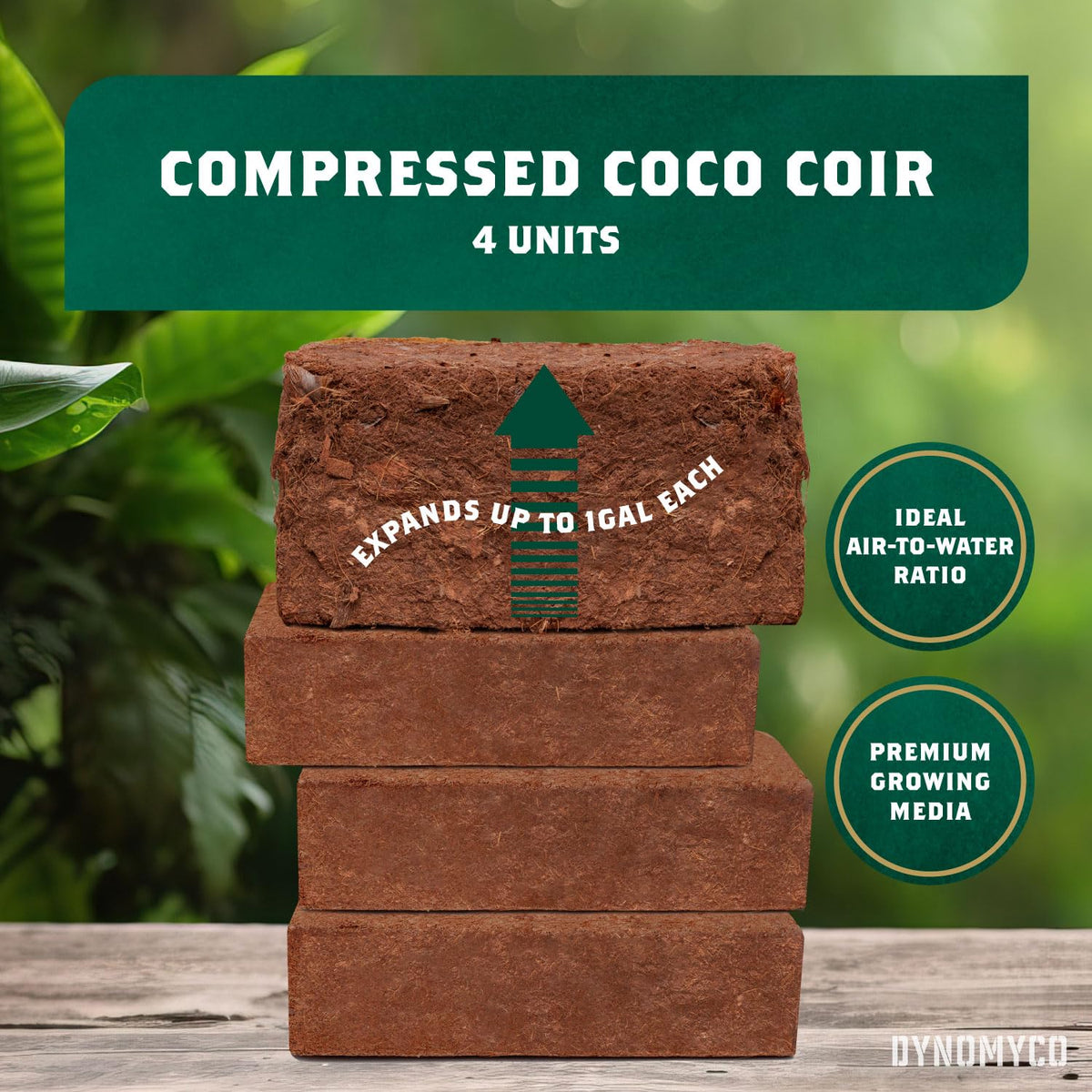 DYNOMYCO Mix 4-in-1 Mycorrhizal Grow Kit for Bigger Yields & Healthier Plants - Includes Concentrated Mycorrhizae, MHB & Bio-stimulants, Premium Coco Coir, and Biodegradable Grow Bags
