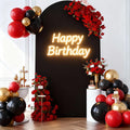 7.2FT Black Arch Backdrop Cover - Polyester Fitted Wedding Arch Stand Covers Round Top Chiara Arch Backdrop Cover for Birthday Party Banquet Photo Background Decoration