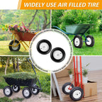 4.80/4.00-8" Air Filled Wheelbarrow Tire,Heavy-Duty Replacement Tire and Inner Tube Set with 3/4 & 5/8 Wheel Bearing and Spacer Kit included,Tubed Tires Non-Slip for Garden Cart Wagon