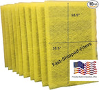 Fast-Shipped-Filters 10 Pack 20x21 Replacement Filter Pads Compatible with MicroPower Guard One Hour Air Cleaner Refill Yellow (10, Yellow, 20x21)