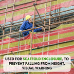 1 Roll 3.3' x 164' Safety Construction Fence Net HDPE High Visibility Temporary Barrier Netting Safety Warning Roadblock for Garden Construction Snow Poultry Event Fencing (Red and Yellow)