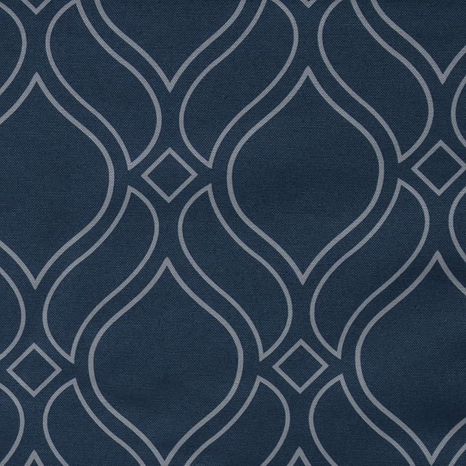 AAAAAcessories Outdoor Seat Cushions for Chairs, Waterproof, Fade-Resistant, 19" x 19" x 3", Patio Furniture Replacement Cushions, Set of 2, Slate Blue Vine Trellis