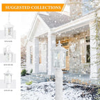 Outdoor Post Lights Outdoor Lamp Post Light Fixture, Waterproof Aluminum with Glass Outdoor Post Light Fixtures for Patio Porch Yard Doorway