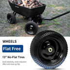 BILT HARD 7 Cu Ft Poly Garden Dump Cart 1200 lbs with No Flat Tires, Quick Release, 2-in-1 Convertible Handle, Dump Wagon Heavy Duty for Yard, Outdoor