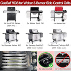 GasSaf 22.5 Flavorizer Bars for Weber Spirit 300 310 320 Side Panel, 304 Stainless Steel 7536 Grill Flavorizer Bars for Genesis Silver B/C, Genesis Gold B/C, Grill Part Bars for Spirit 700, Weber 900