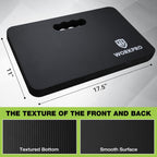 WORKPRO Extra Thick Kneeling Pad, 2-Pack, Soft Foam Cushioning for Knee, Large Foam Kneeler Mat for Gardening, Bathing Baby, Workout Supplies, 17.5 x 11 x 1.5 in, Black